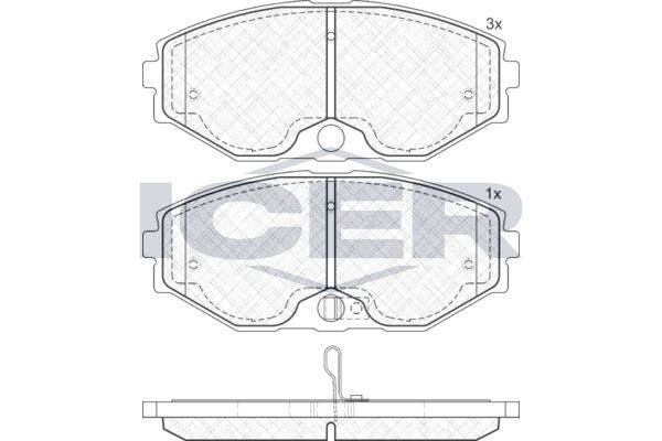 ICER Bromsbelägg 181569 181569 ICER bromsbeläggsats NISSAN SUNNY