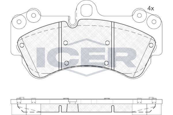 ICER Kit pastiglie freni 181620 181620 Pastiglie dei freni ICER PORSCHE BOXSTER costo