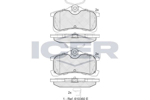 ICER Bromsbelägg 181728 181728 ICER bromsbelägg TOYOTA VERSO S