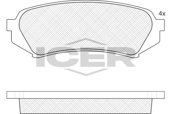 ICER Pastilhas de travão 181734 Jogo de pastilhas de travão ICER Lexus NX 181734
