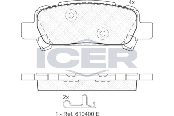 ICER Bremseklosser 181736 ICER Sportsbremseklosser SUBARU 181736