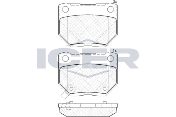 ICER Remblokken 181749 ICER Remblok SUBARU 181749
