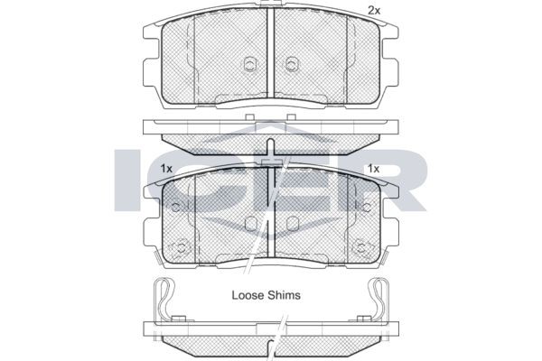 ICER Pastilhas de travão 181799 Jogo de pastilhas para travão de disco ICER Suzuki SWIFT 181799