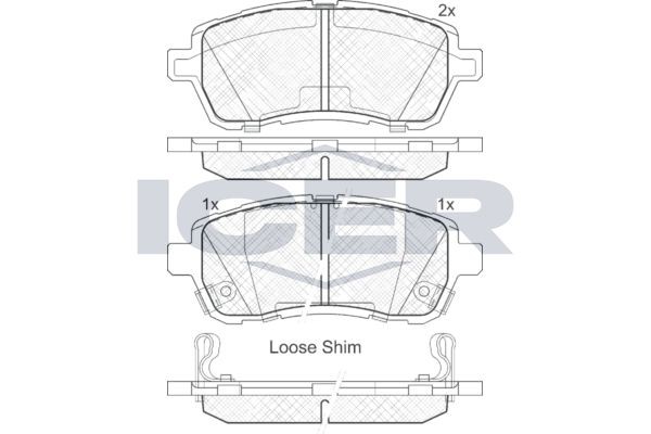 ICER Piduriklotsid 181881-200 181881-200 Piduriklots DAIHATSU FEROZA ICER