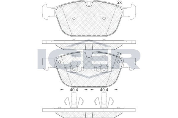 ICER Plaquettes de frein 181920 Kit de plaquettes de frein ICER V70 181920 pas cher