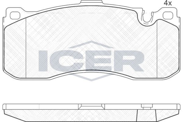 ICER Kit pastiglie freni 181964 181964 Pastiglie freno ICER BMW