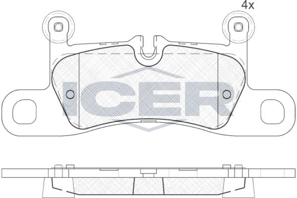 ICER Kit pastiglie freni 181987 181987 Pastiglie dei freni ICER PORSCHE BOXSTER costo