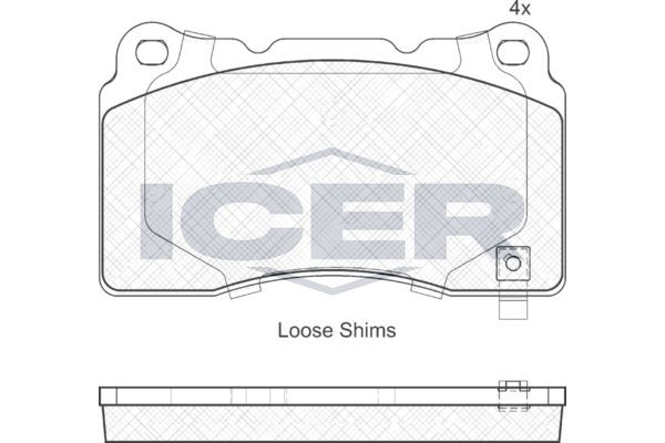 ICER Bremseklosser 181990 181990 Bremseklosser ICER CHEVROLET EQUINOX