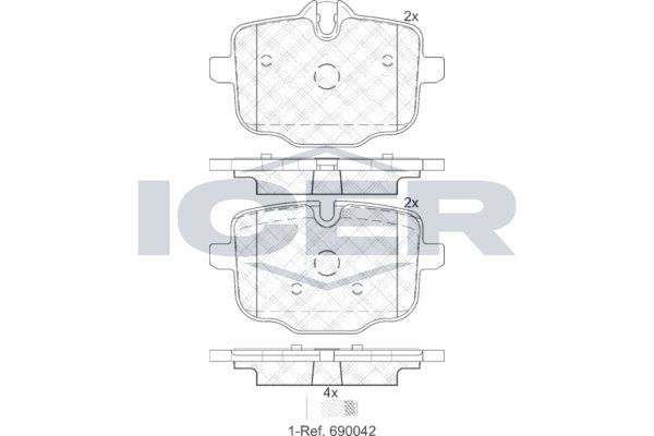 ICER Brzdové doštičky/platničky 182005 Brzdové platničky ICER BMW Rad 5 182005