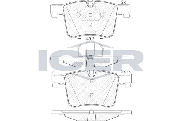 ICER Brzdové doštičky/platničky 182020 Brzdové doštičky / platničky ICER BMW Rad 5 182020