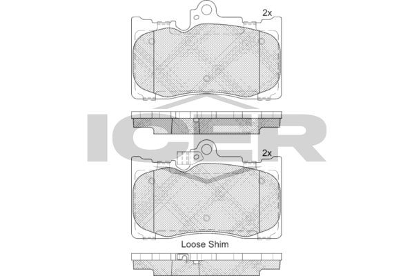 ICER Pastilhas de travão 182059 Pastilha ICER NX 182059 baratos