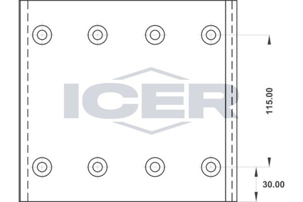 ICER Remvoeringsset, trommelrem 21 9935 00 21 9935 00 Handremschoenen HONDA LOGO ICER
