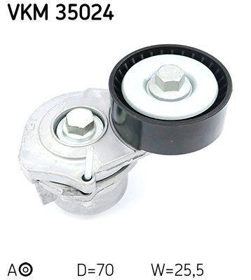 SKF Spanrol, poly V-riem VKM 35024 SKF VKM 35024 Spanrol multiriem Opel Rekord C Sedan goedkoop