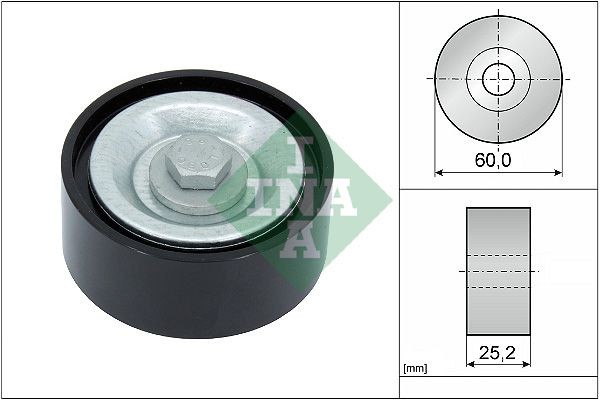 INA Styrrulle, drivrem 532 0715 10 532 0715 10 INA spännrullesträckararm Renault KANGOO