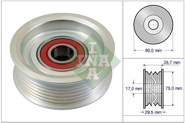 INA Polia de desvio / de guia, correia trapezoidal estriada 532 0587 10 INA 532 0587 10 originais Polia de desvio Honda Accord 7 Tourer custo