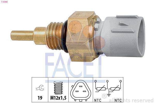 FACET Sonde de température, liquide de refroidissement 7.3368 Ford ESCORT Capteur de température du liquide de refroidissement FACET 7.3368