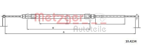 METZGER Tautrekk, håndbremse 10.4234 METZGER 10.4234 Tautrekk, håndbremse