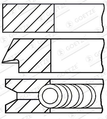 GOETZE ENGINE Jeu de segments de pistons 08-960200-00 GOETZE ENGINE 08-960200-00 Segment de piston Suzuki SS80 pas cher