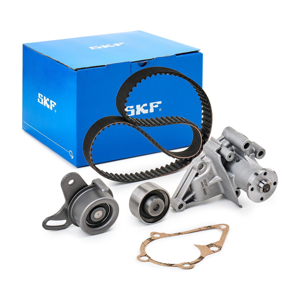 SKF Bomba de água + kit de correia dentada VKMC 95632 SKF VKMC 95632 Bomba de água + kit de distribuição Kia Rio JB a um preço acessível