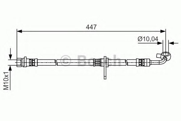BOSCH Bremseslange 1 987 481 511 1 987 481 511 Bremseslange HONDA INSIGHT BOSCH