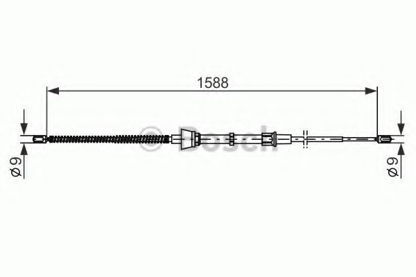 BOSCH Ντίζα, φρένο ακινητοποίησης 1 987 482 266 Ντίζα φρένου BOSCH EXEO 1 987 482 266 φθηνά
