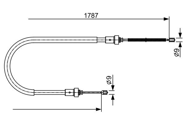 BOSCH Vaijeri, seisontajarru 1 987 482 410 Duster SUV käsijarruvaijeri BOSCH 1 987 482 410