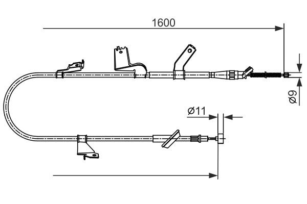 BOSCH Ντίζα, φρένο ακινητοποίησης 1 987 482 427 BOSCH 1 987 482 427 γνήσια Χειρόφρενο Splash Hatchback κόστος