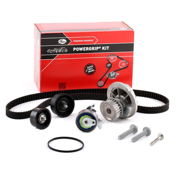 Water pump and timing belt kit GATES KP25499XS-3 GATES PowerGrip KP25499XS-3 2005 OPEL MERIVA timing belt kit replacement