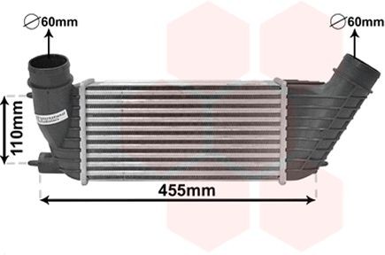 Ladeluftkühler VAN WEZEL 40004347 VAN WEZEL 40004347: Ladeluftkühler Citroen JUMPY 2016