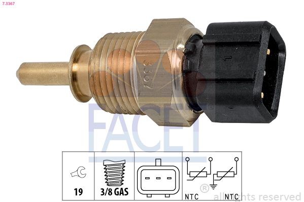 FACET Sonde de température, liquide de refroidissement 7.3367 FACET 7.3367 Sonde de température ix35 (LM, EL, ELH) d'origine prix