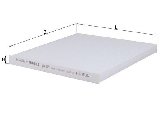 Filter vnútorného priestoru MAHLE LA 876 MAHLE LA 876 Kabínový filter Hyundai SONATA 2014