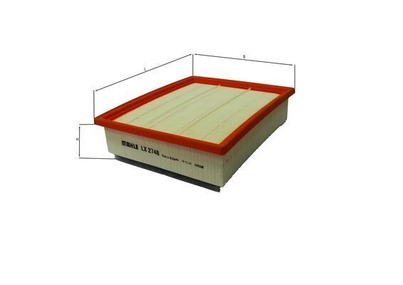 Φίλτρο αέρα MAHLE LX 2748 MAHLE LX 2748: Φίλτρο αέρα Isuzu D-MAX 2003