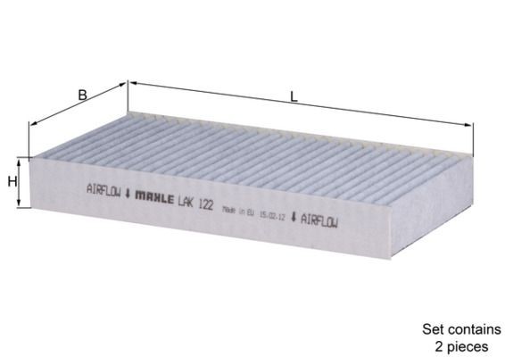 MAHLE Filtro abitacolo LAK 122/S MAHLE LAK 122/S Filtro abitacolo Honda Stream 1 originale prezzo
