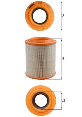 Luftfilter MAHLE LX 1275 MAHLE LX 1275 AUDI A8 2002 Luftfiltereinsatz