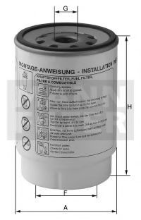 MANN-FILTER Brandstoffilter WK 924/1 x Chrysler VOYAGER Brandstoffilter MANN-FILTER WK 924/1 x