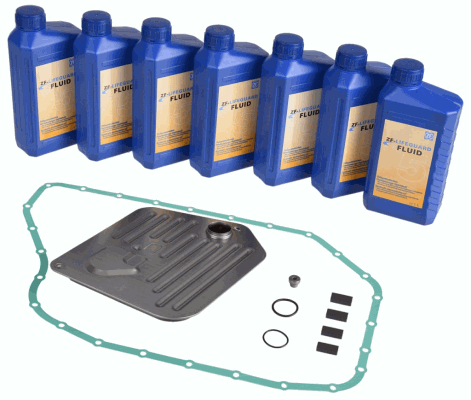 ZF Parts Kit de vidange pour boîte automatique 8700 003 Skoda FABIA Filtre de boite automatique ZF Parts 8700 003