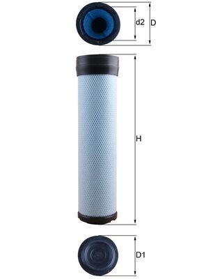 MAHLE Sekundært luftfilter LXS 284 LXS 284 Sekundært luftfilter FORD FOCUS MAHLE