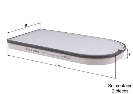 Filtrs, Salona telpas gaiss MAHLE LA 613/S MAHLE LA 613/S Salona filtrs BMW 7. Sērija 1999
