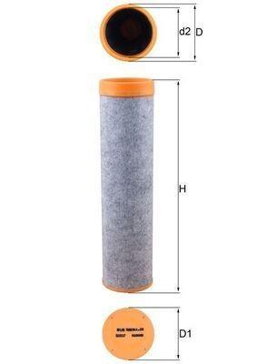 MAHLE Sekundært luftfilter LXS 7080 Sekundært luftfilter MAHLE Audi A6 LXS 7080