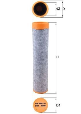 MAHLE Lisa õhufilter LXS 7045 Lisa õhufilter MAHLE Mercedes-Benz VITO LXS 7045