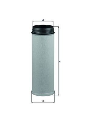 MAHLE Sekundārā gaisa filtrs LXS 277 Sekundārā gaisa filtrs MAHLE Hyundai ix35 LXS 277