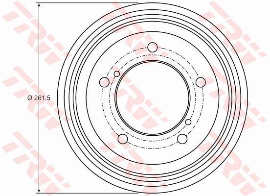 TRW Bremsetromle DB4421 DB4421 Bremsetromler SUZUKI CARRY kasse TRW