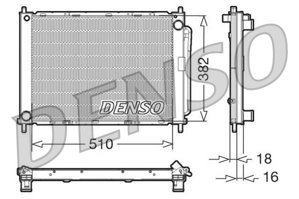 Cooler Module DENSO DRM23100 DENSO DRM23100 Renault MODUS 2007 Radiators price