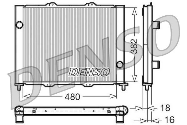 DENSO Dzesēšanas modulis DRM23099 Ūdens radiatori DENSO Renault CLIO DRM23099