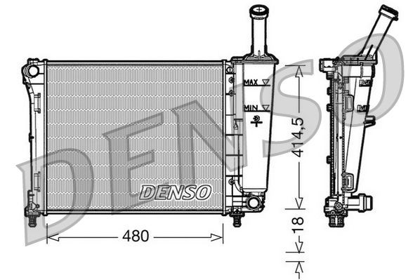 DENSO Radiator, motorkjøling DRM09161 Radiator DENSO Land Rover 88/109 DRM09161