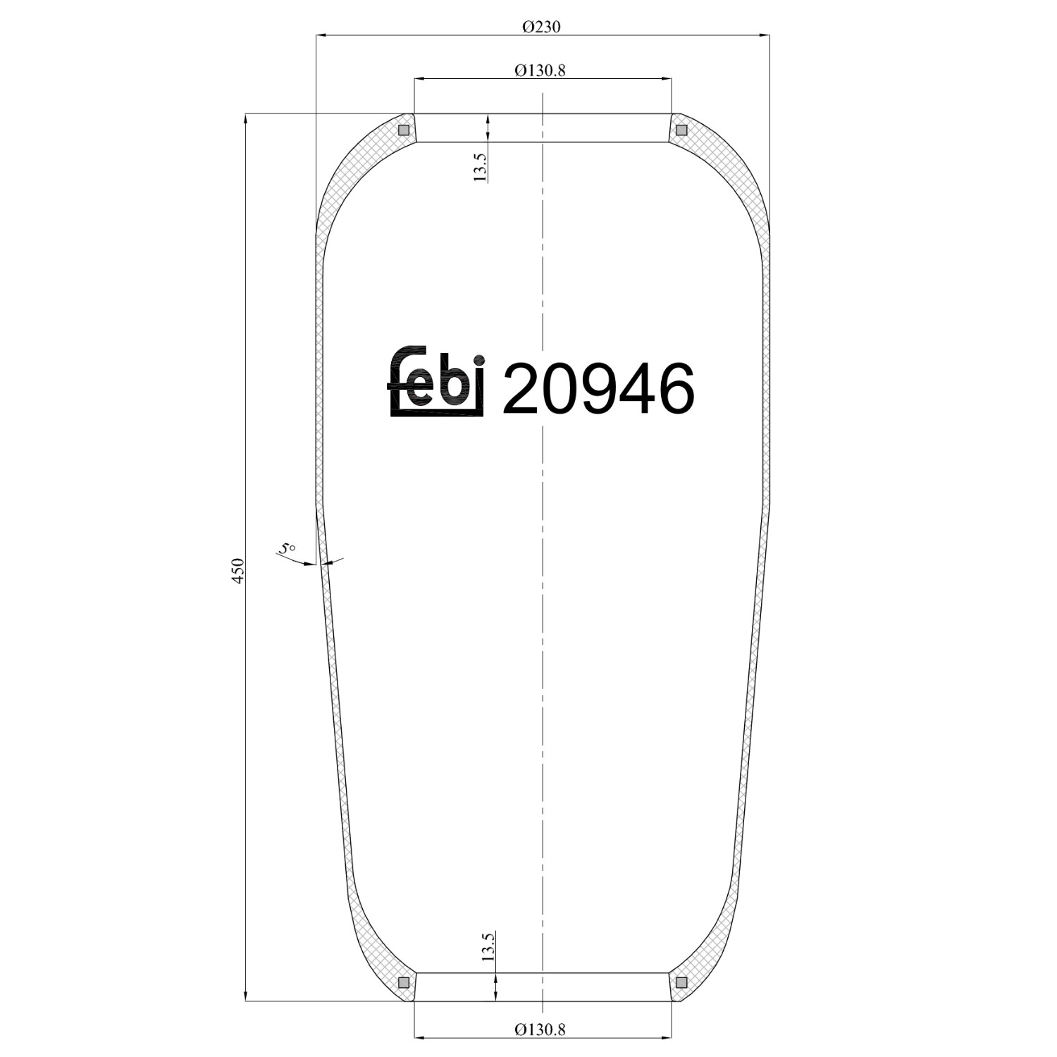 FEBI BILSTEIN Lõõts,õhkvedrustus 20946 Õhkvedrustus FEBI BILSTEIN DACIA 20946
