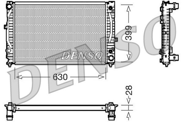 DENSO Radiador, arrefecimento do motor DRM02031 DRM02031 Radiador arrefecimento do motor SKODA OCTAVIA DENSO