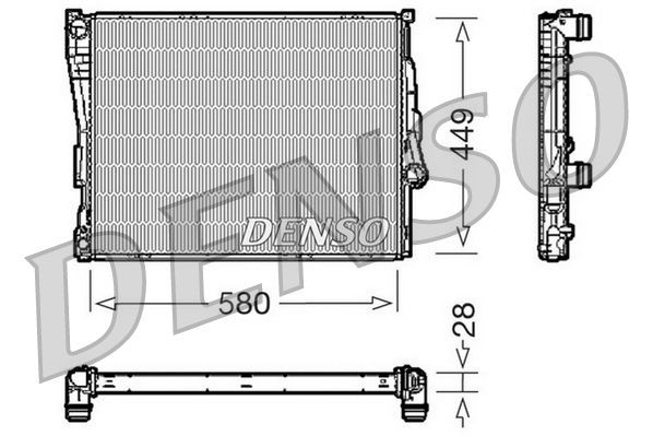 Radiateur DENSO DRM05069 DENSO DRM05069 Radiator BMW 3-serie 2003