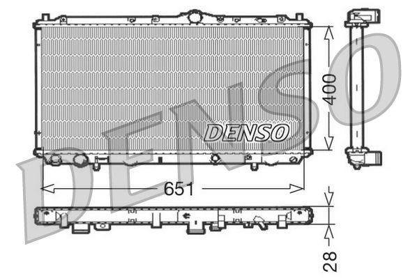 Radiateur DENSO DRM33060 DENSO DRM33060: Radiateur van de motor Volvo V40 Hatchback 1999