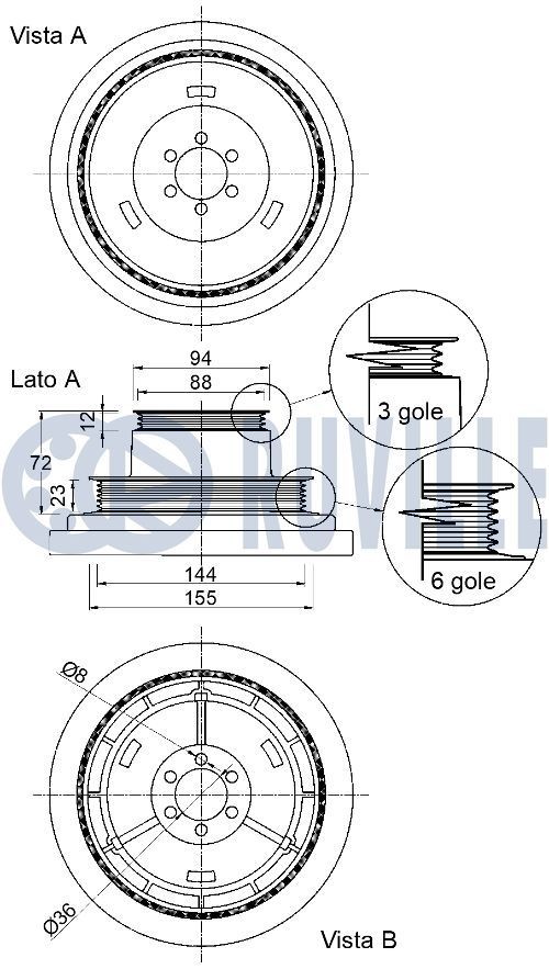 RUVILLE Ventilløfter 265707 Ventilløfter RUVILLE Volkswagen CADDY 265707